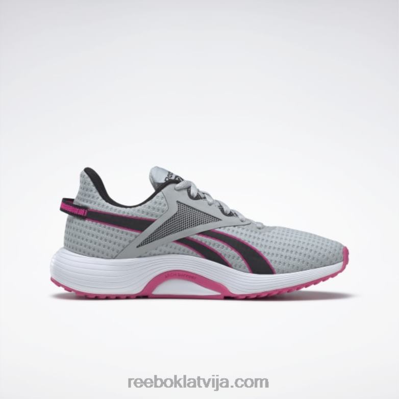 lite plus 3 sieviešu apavi0T464285 Reebok tīri pelēks 3/core melns/lepni rozā