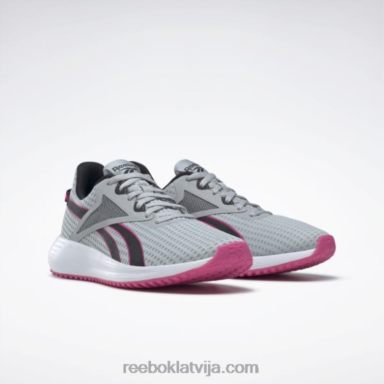 lite plus 3 sieviešu apavi0T464285 Reebok tīri pelēks 3/core melns/lepni rozā