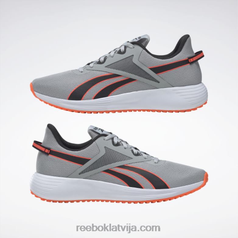 lite plus 3 vīriešu skriešanas apavi0T4641340 Reebok tīri pelēks 3/core melns/oranžs uzliesmojums