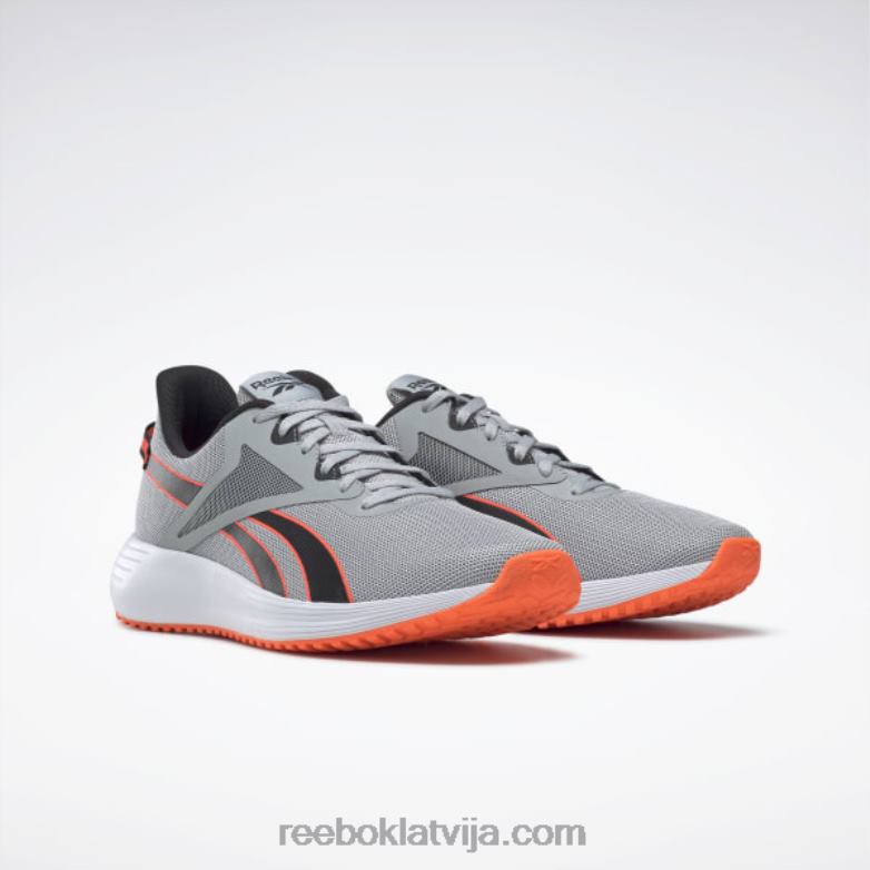 lite plus 3 vīriešu skriešanas apavi0T4641340 Reebok tīri pelēks 3/core melns/oranžs uzliesmojums
