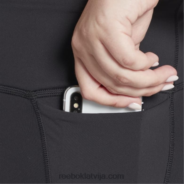 luksusa 3/4 legingi (plus izmēra) sievietes 0T464653 Reebok melns