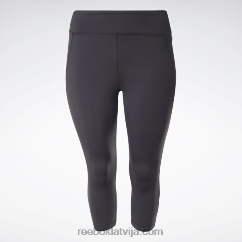 luksusa 3/4 legingi (plus izmēra) sievietes 0T464653 Reebok melns