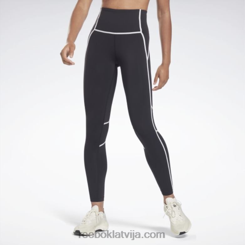 luksusa krāsainas zeķubikses ar augstu vidukli sievietes 0T464230 Reebok melns