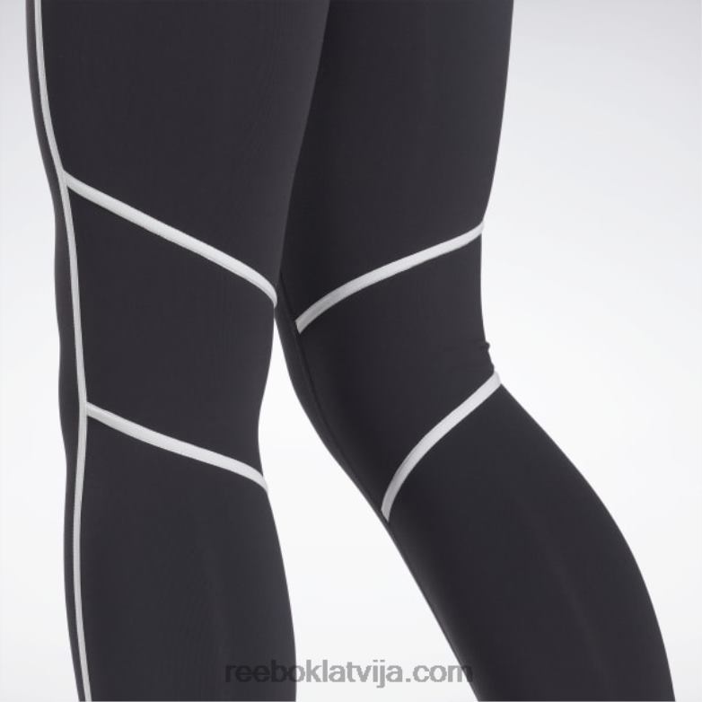 luksusa krāsainas zeķubikses ar augstu vidukli sievietes 0T464230 Reebok melns