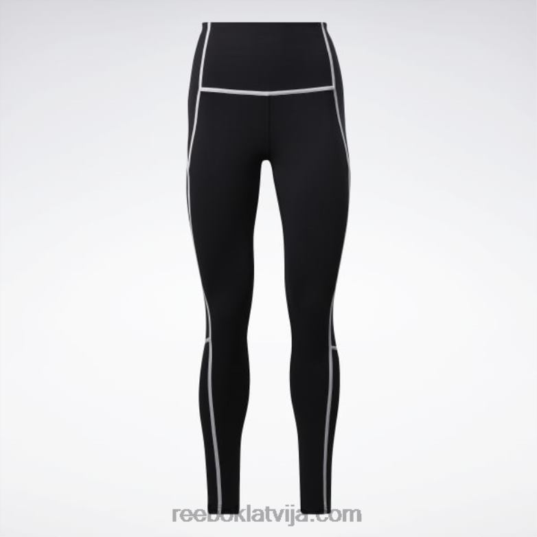 luksusa krāsainas zeķubikses ar augstu vidukli sievietes 0T464230 Reebok melns