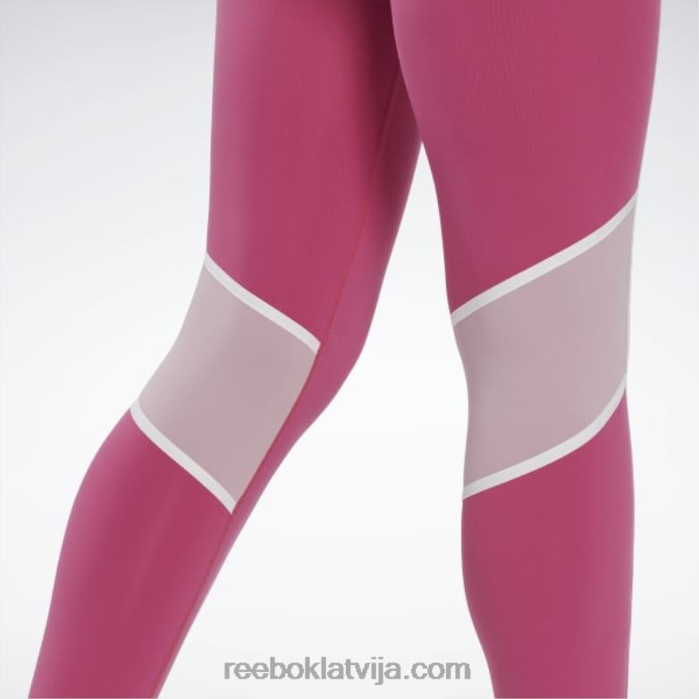 luksusa krāsainas zeķubikses ar augstu vidukli sievietes 0T464385 Reebok daļēji lepni rozā