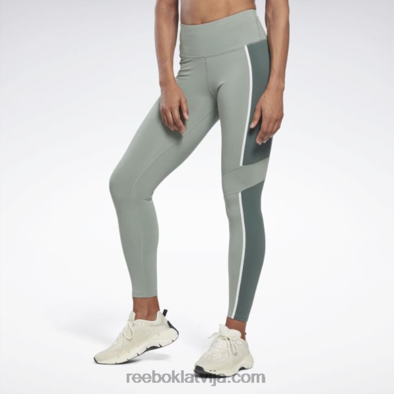 luksusa krāsainas zeķubikses ar augstu vidukli sievietes 0T464525 Reebok harmonija zaļa