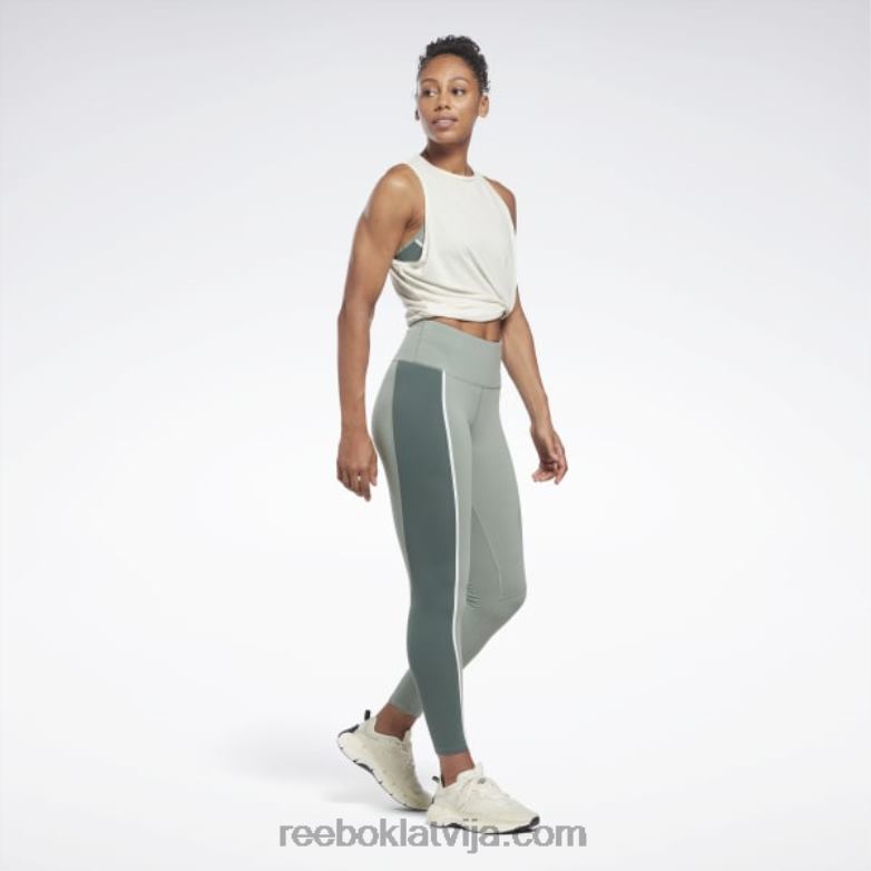 luksusa krāsainas zeķubikses ar augstu vidukli sievietes 0T464525 Reebok harmonija zaļa