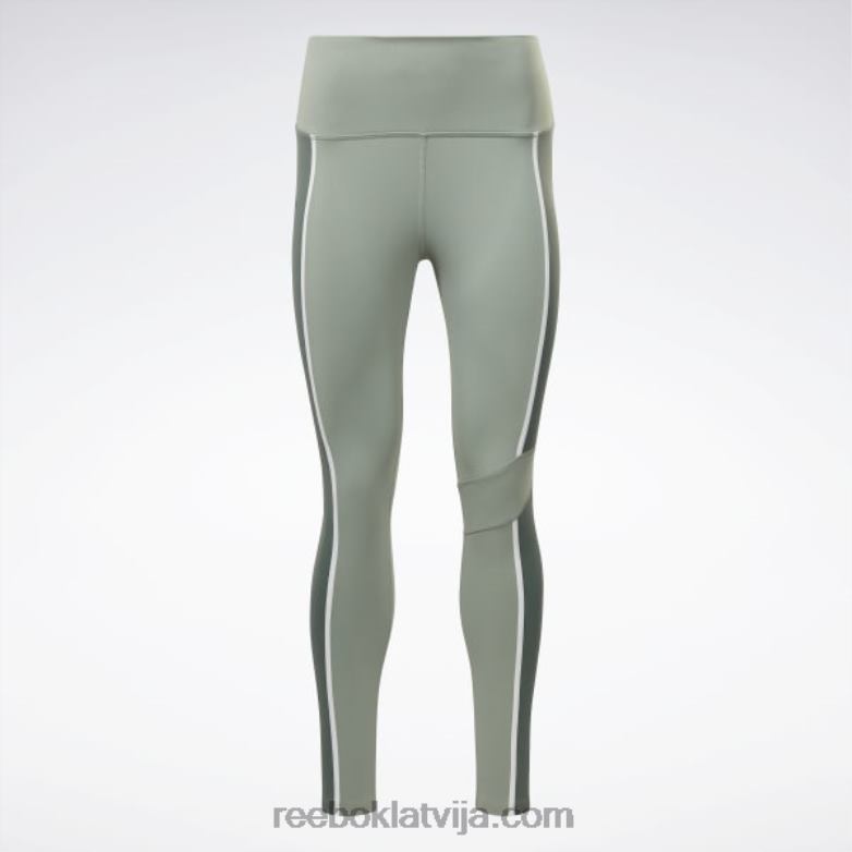 luksusa krāsainas zeķubikses ar augstu vidukli sievietes 0T464525 Reebok harmonija zaļa