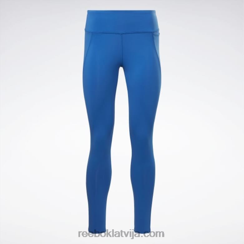 luksusa legingi sievietes 0T464359 Reebok vektors zils