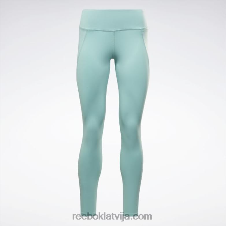 luksusa legingi sievietes 0T464442 Reebok daļēji klasiska zilganzaļa