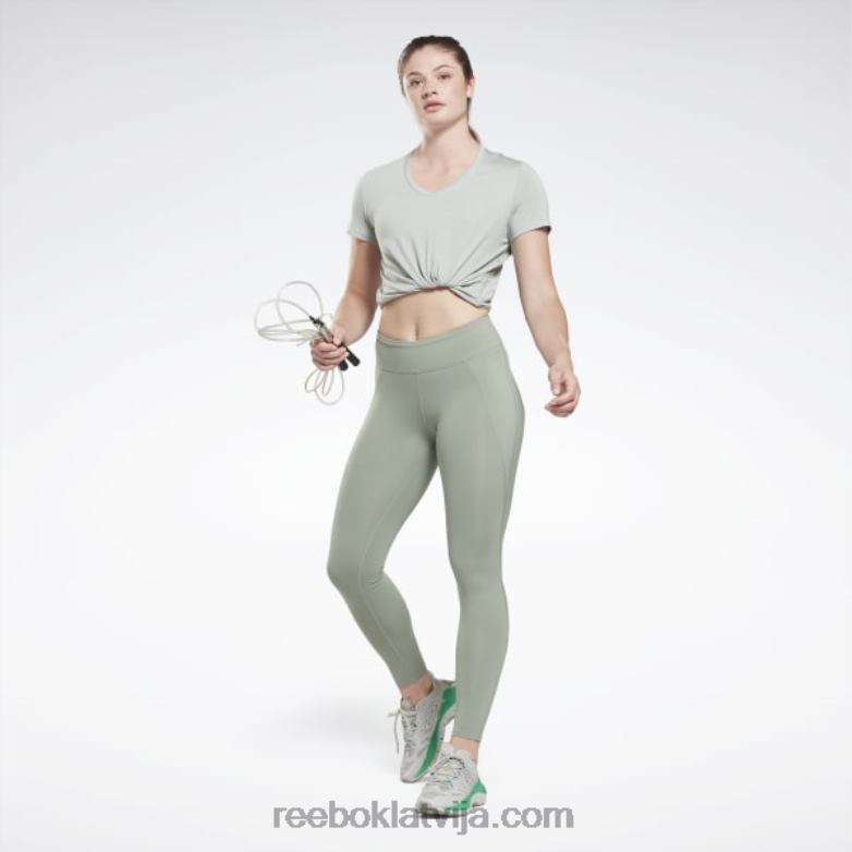 luksusa legingi sievietes 0T464471 Reebok harmonija zaļa