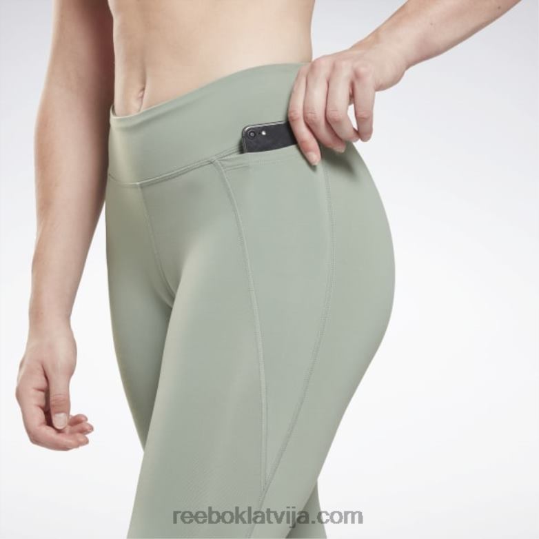 luksusa legingi sievietes 0T464471 Reebok harmonija zaļa