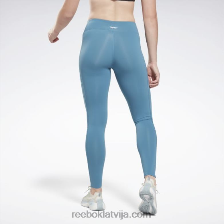 luksusa legingi sievietes 0T464517 Reebok tēraudzils s23-r