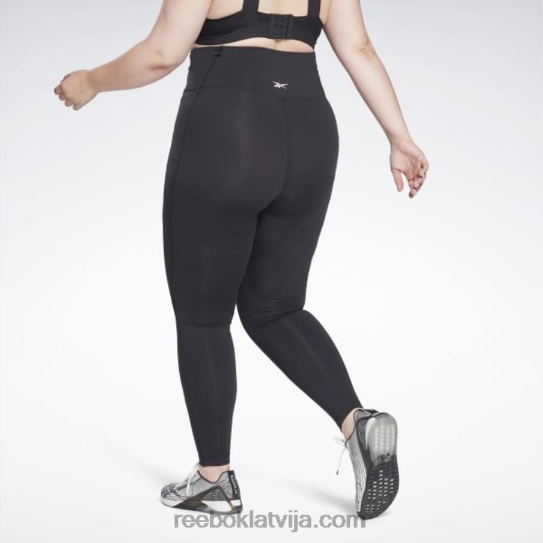 luksusa zeķubikses ar augstu vidukli (plus izmēra) sievietes 0T464527 Reebok melns