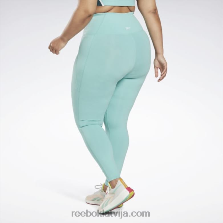 luksusa zeķubikses ar augstu vidukli (plus izmēra) sievietes 0T464633 Reebok daļēji klasiska zilganzaļa