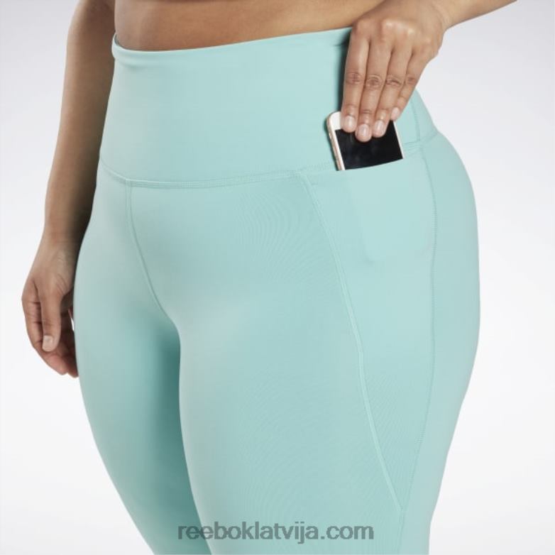 luksusa zeķubikses ar augstu vidukli (plus izmēra) sievietes 0T464633 Reebok daļēji klasiska zilganzaļa