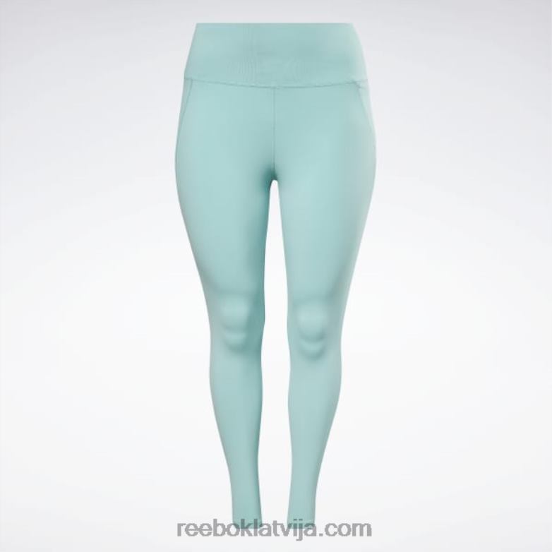 luksusa zeķubikses ar augstu vidukli (plus izmēra) sievietes 0T464633 Reebok daļēji klasiska zilganzaļa