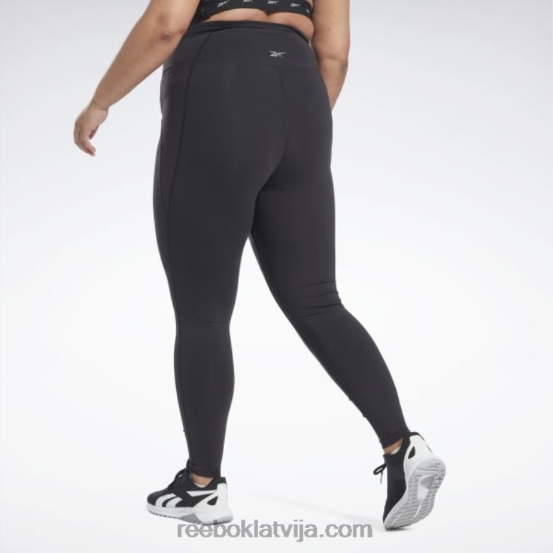 luksusa zeķubikses ar augstu vidukli (plus izmēra) sievietes 0T464889 Reebok melns