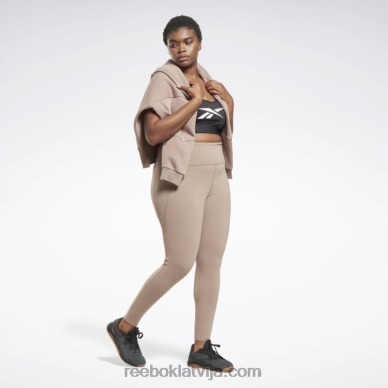 luksusa zeķubikses ar augstu vidukli (plus izmēra) sievietes 0T464909 Reebok taupe