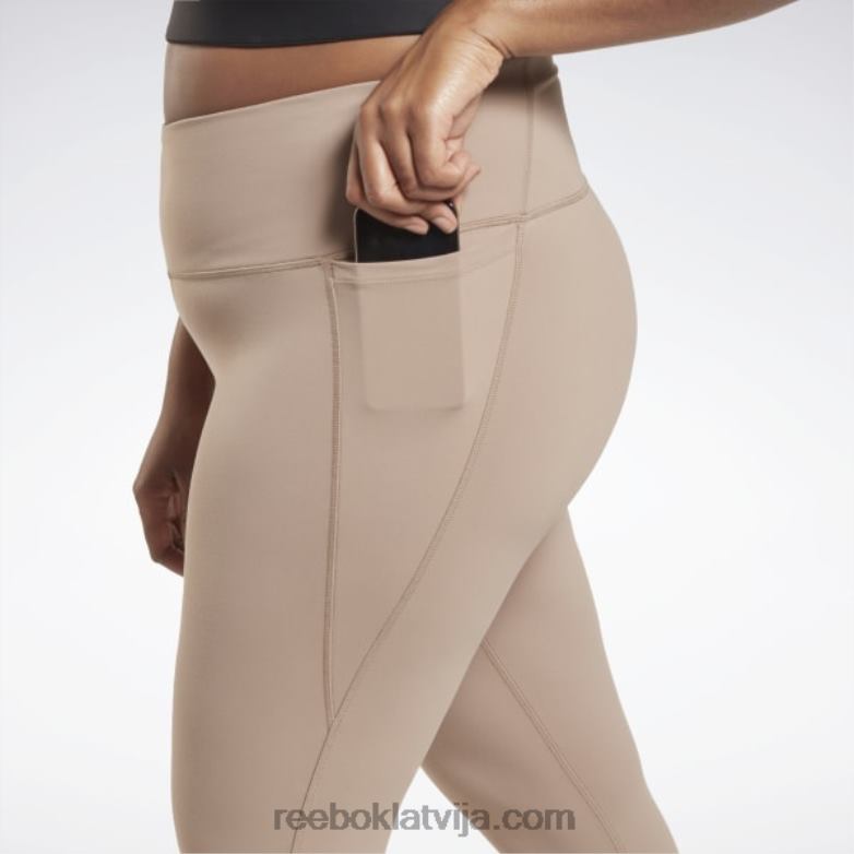 luksusa zeķubikses ar augstu vidukli (plus izmēra) sievietes 0T464909 Reebok taupe