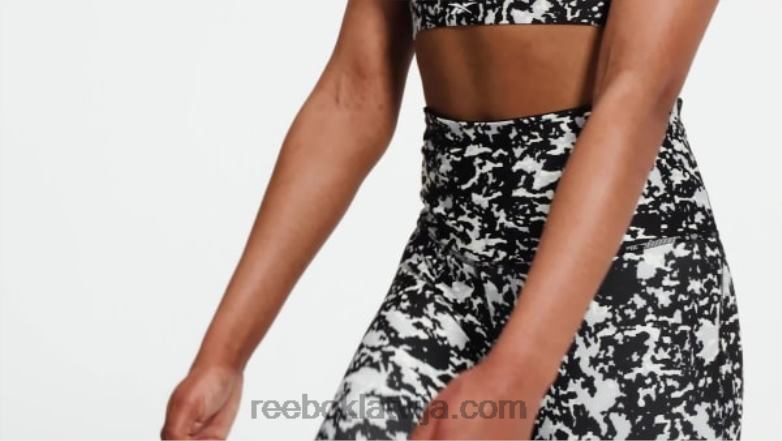 lux 20 speckle moderni safari legingi sievietes 0T464472 Reebok melns