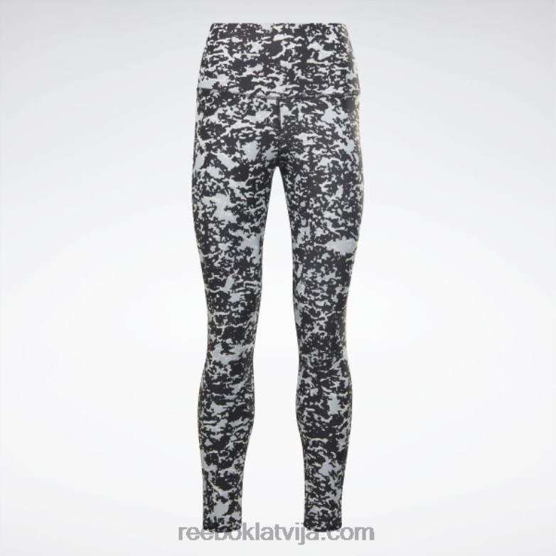 lux 20 speckle moderni safari legingi sievietes 0T464472 Reebok melns