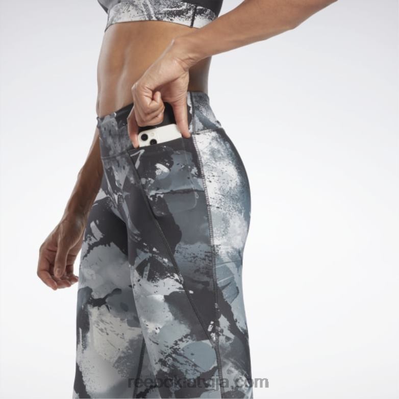 lux allover print treknrakstā zeķubikses sievietes 0T464376 Reebok melns