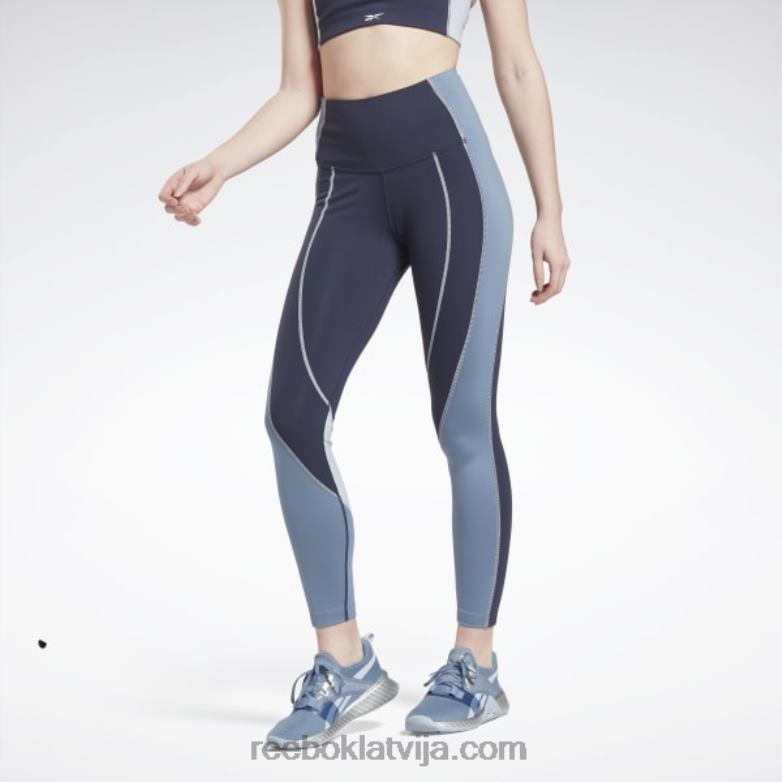 lux augstceltnes colorblock legingi sievietes 0T464634 Reebok vektora flote