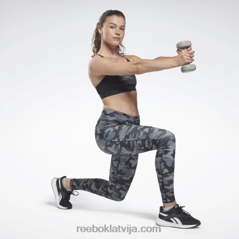 lux bold camo print zeķubikses sievietes 0T464433 Reebok melns