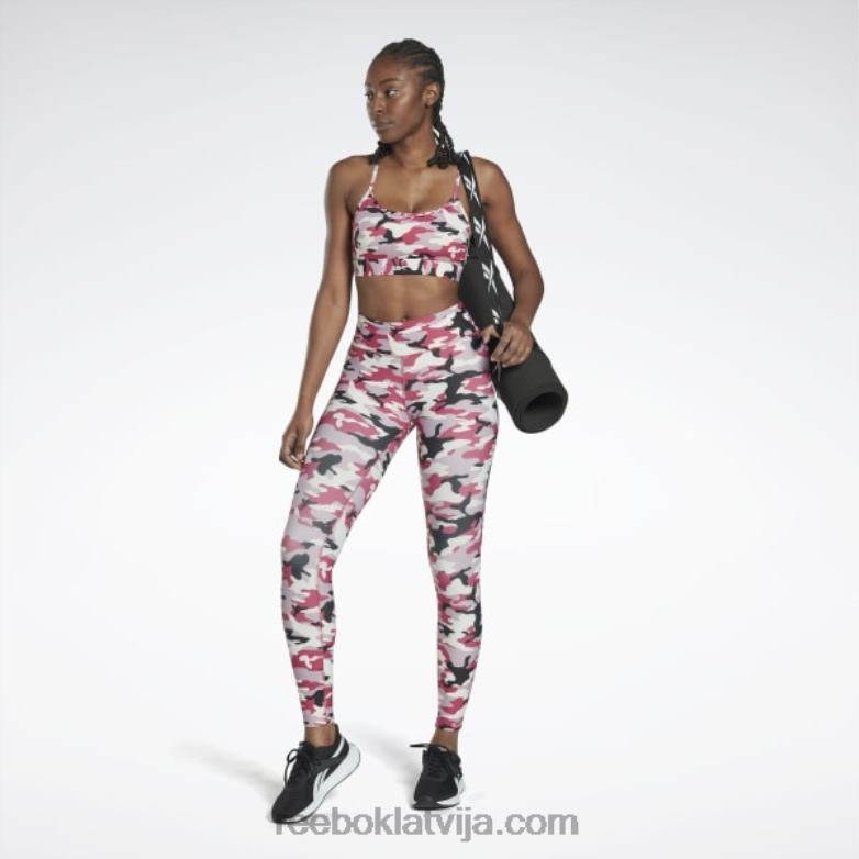 lux bold camo print zeķubikses sievietes 0T464547 Reebok daļēji lepni rozā