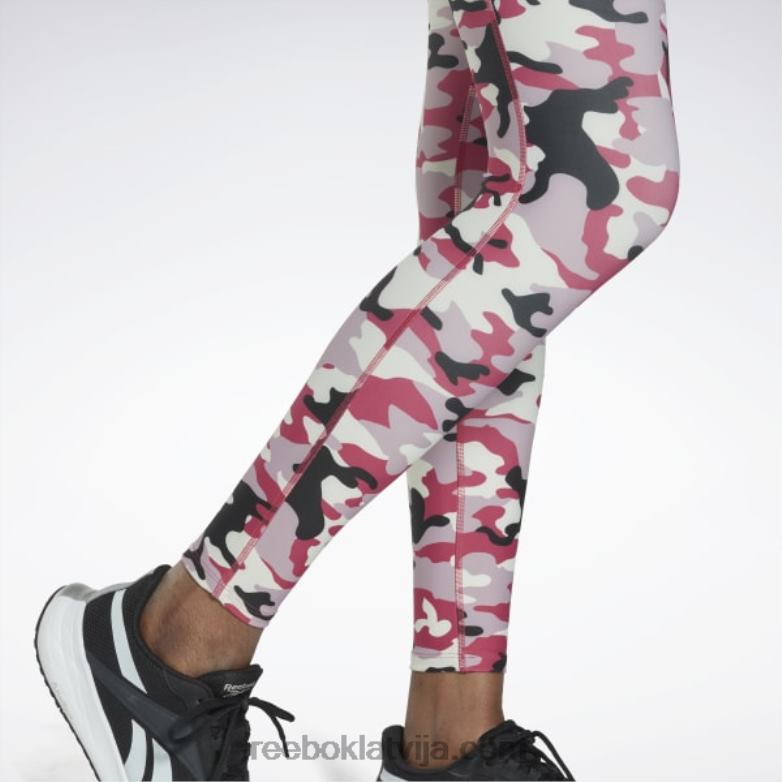 lux bold camo print zeķubikses sievietes 0T464547 Reebok daļēji lepni rozā