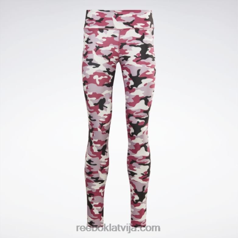 lux bold camo print zeķubikses sievietes 0T464547 Reebok daļēji lepni rozā