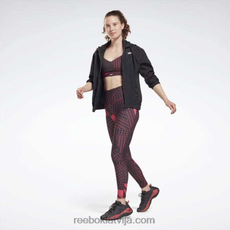 lux drosmīgi daudzstāvu legingi sievietes 0T464981 Reebok sarkanbrūns