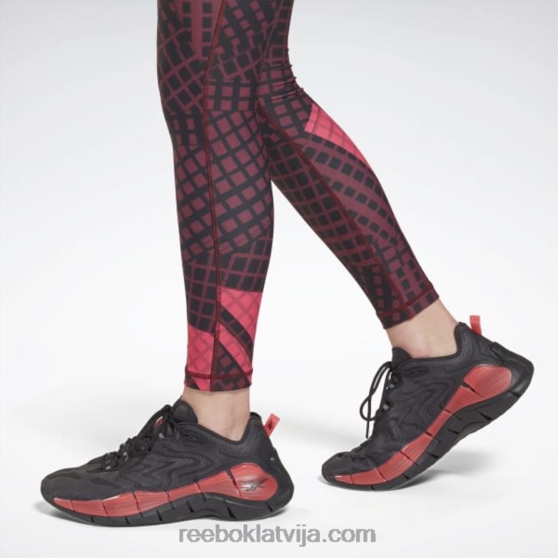 lux drosmīgi daudzstāvu legingi sievietes 0T464981 Reebok sarkanbrūns