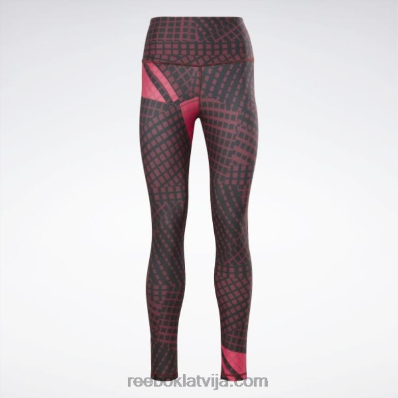 lux drosmīgi daudzstāvu legingi sievietes 0T464981 Reebok sarkanbrūns