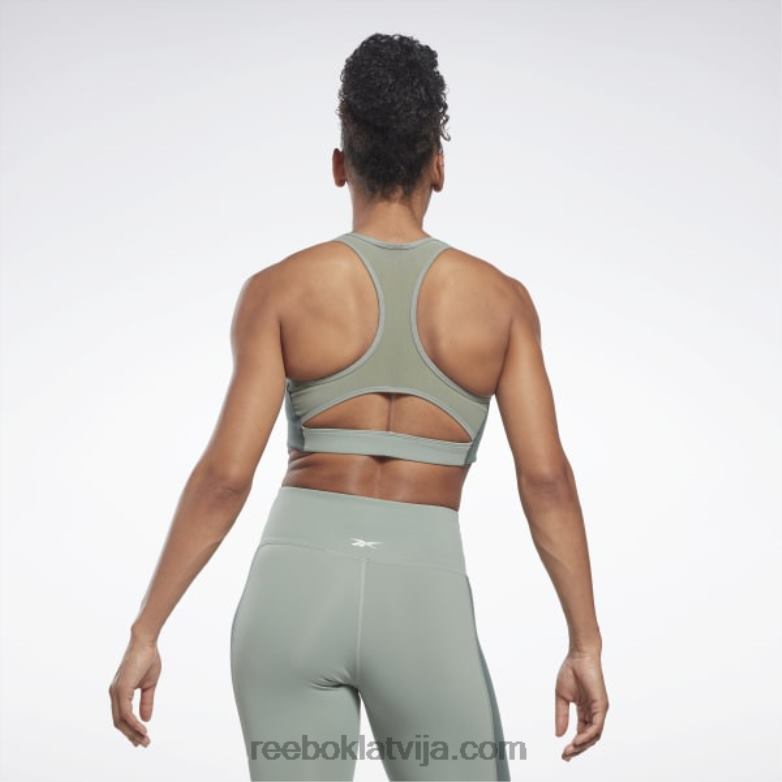 lux racer polsterēts colorblock krūšturis sievietes 0T464658 Reebok harmonija zaļa