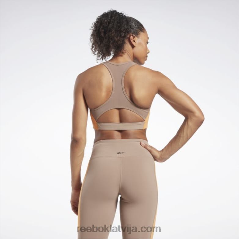 lux racer polsterēts colorblock krūšturis sievietes 0T464682 Reebok taupe
