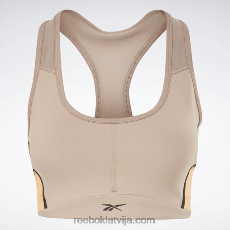 lux racer polsterēts colorblock krūšturis sievietes 0T464682 Reebok taupe