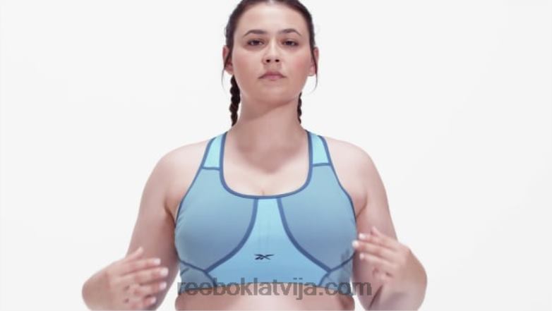 lux sacīkšu polsterēts krāsains krūšturis (plus izmēra) sievietes 0T464832 Reebok zils šīferis