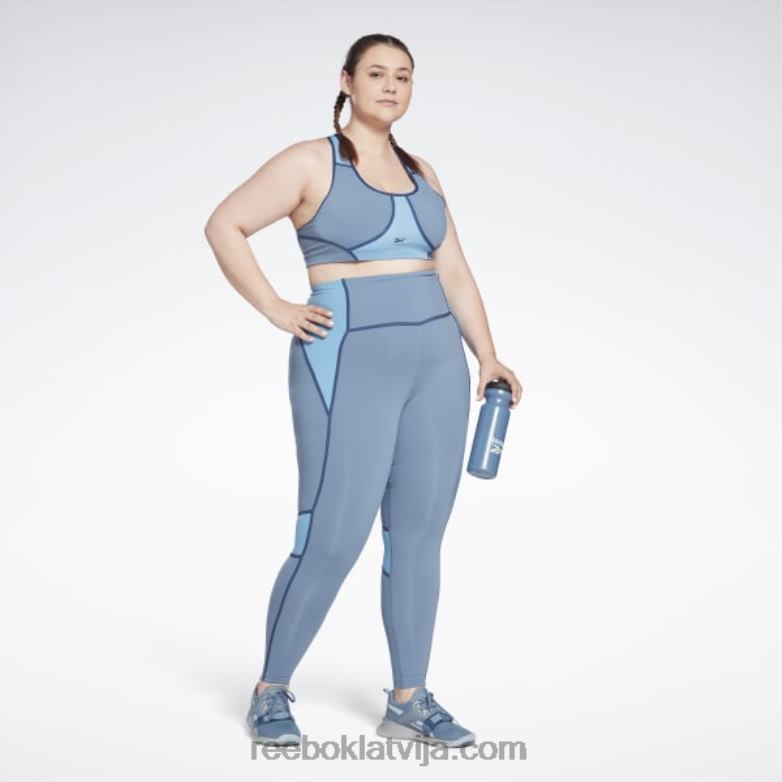 lux sacīkšu polsterēts krāsains krūšturis (plus izmēra) sievietes 0T464832 Reebok zils šīferis