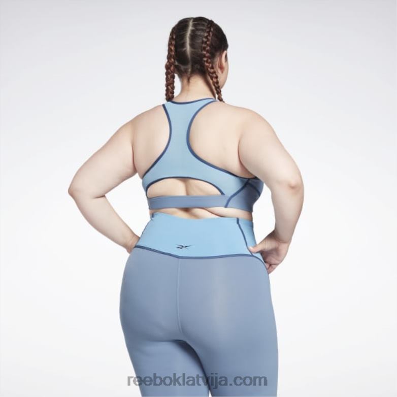 lux sacīkšu polsterēts krāsains krūšturis (plus izmēra) sievietes 0T464832 Reebok zils šīferis