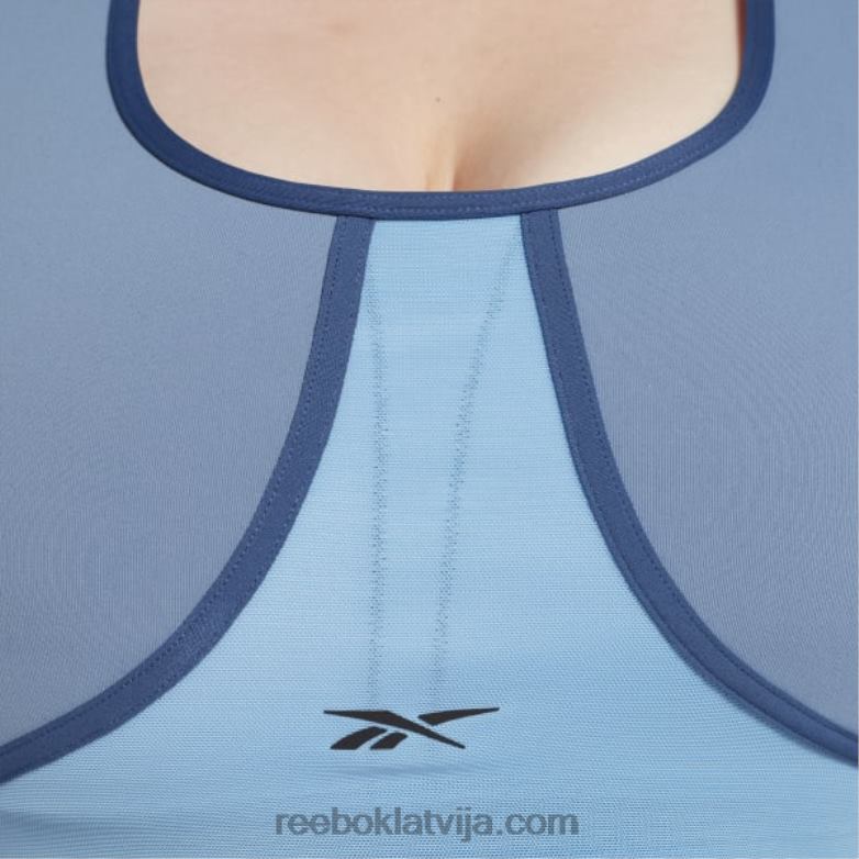 lux sacīkšu polsterēts krāsains krūšturis (plus izmēra) sievietes 0T464832 Reebok zils šīferis