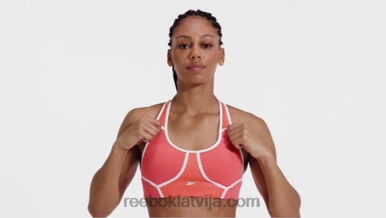 lux sacīkšu polsterēts krāsains krūšturis sievietes 0T464416 Reebok daļēji oranžs uzliesmojums