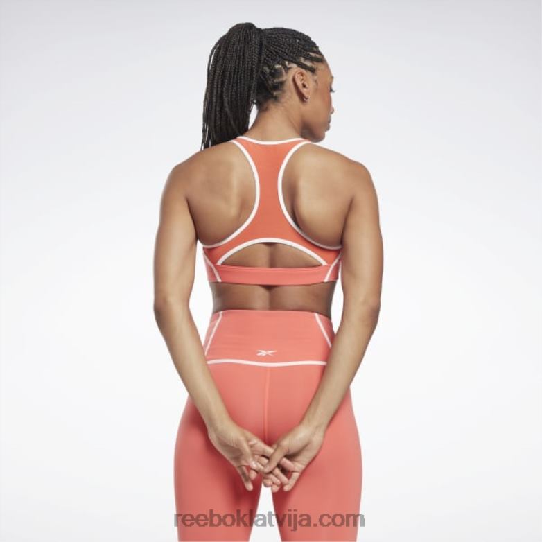 lux sacīkšu polsterēts krāsains krūšturis sievietes 0T464416 Reebok daļēji oranžs uzliesmojums