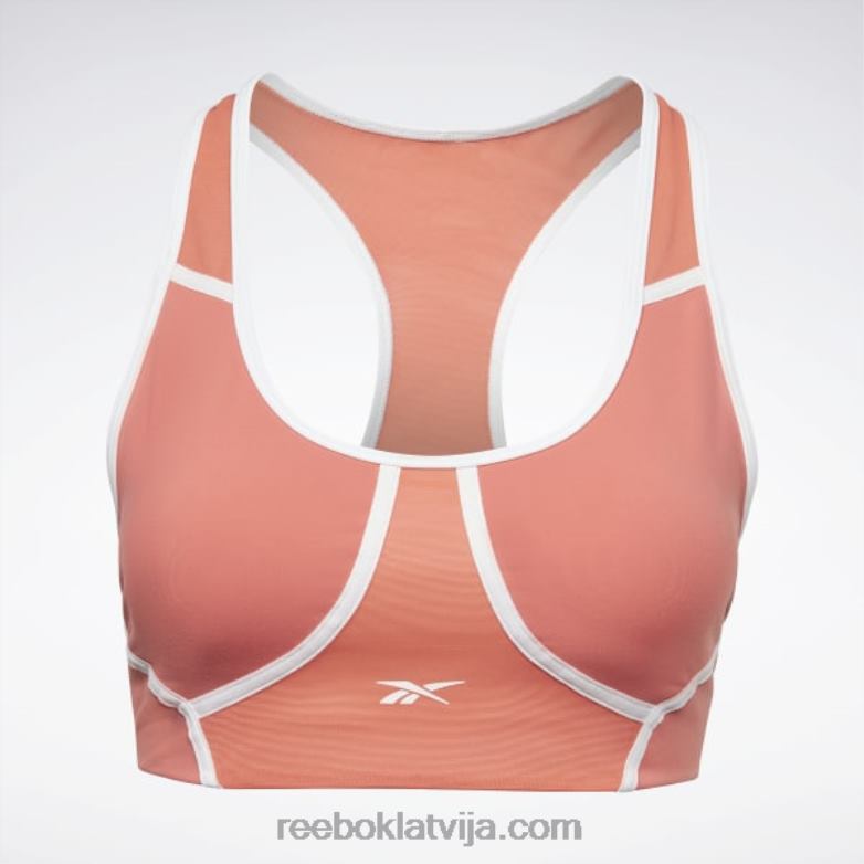 lux sacīkšu polsterēts krāsains krūšturis sievietes 0T464416 Reebok daļēji oranžs uzliesmojums