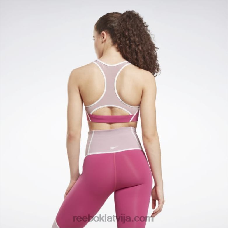 lux sacīkšu polsterēts krāsains krūšturis sievietes 0T464694 Reebok daļēji lepni rozā