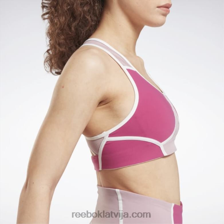 lux sacīkšu polsterēts krāsains krūšturis sievietes 0T464694 Reebok daļēji lepni rozā
