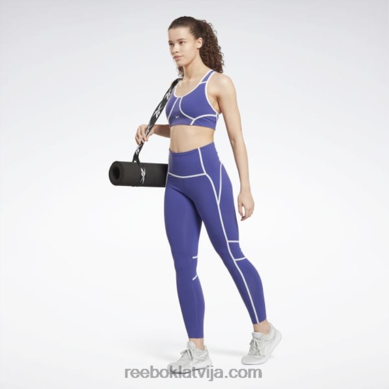 lux sacīkšu polsterēts krāsains krūšturis sievietes 0T464789 Reebok trekns violets