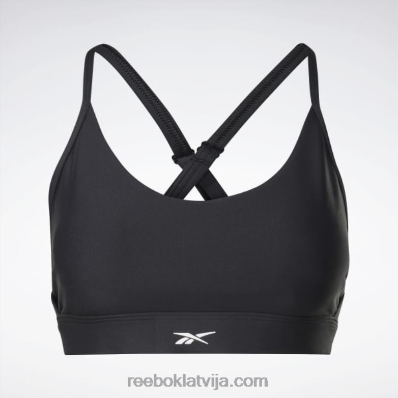 lux siksnīgs sporta krūšturis sievietes 0T464510 Reebok melns